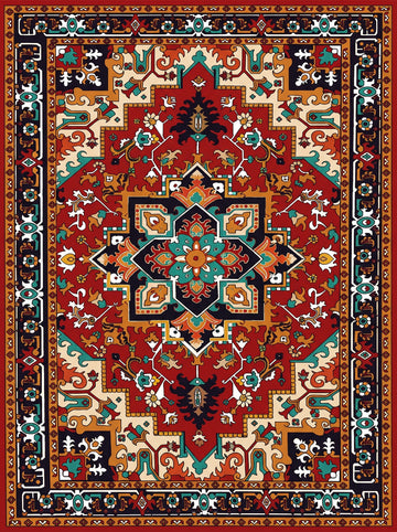 Tapis salon persan – Fleur