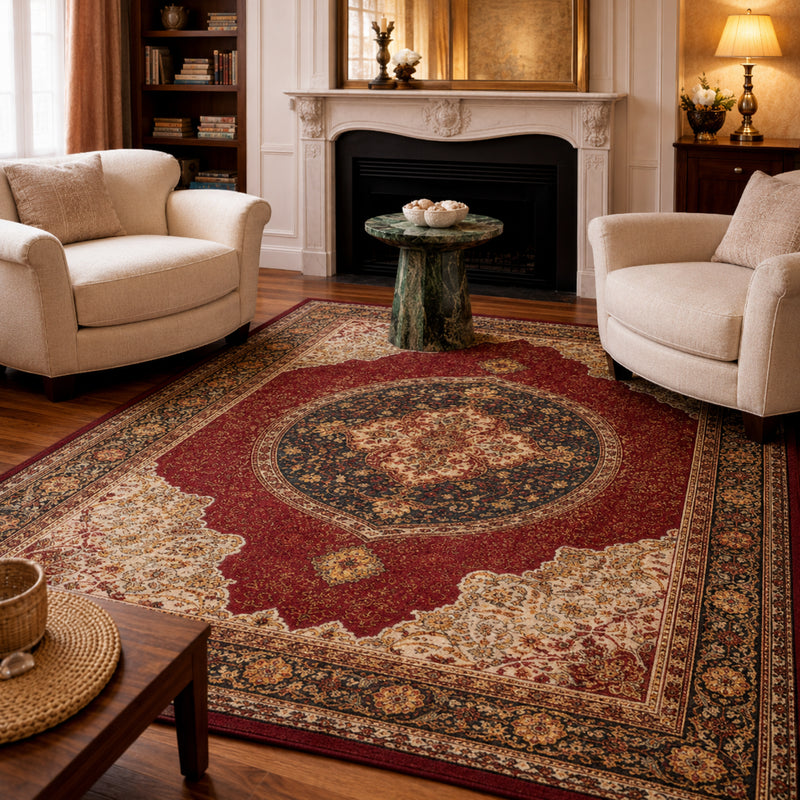 Tapis salon berbère classique motifs décoratifs – Soraya