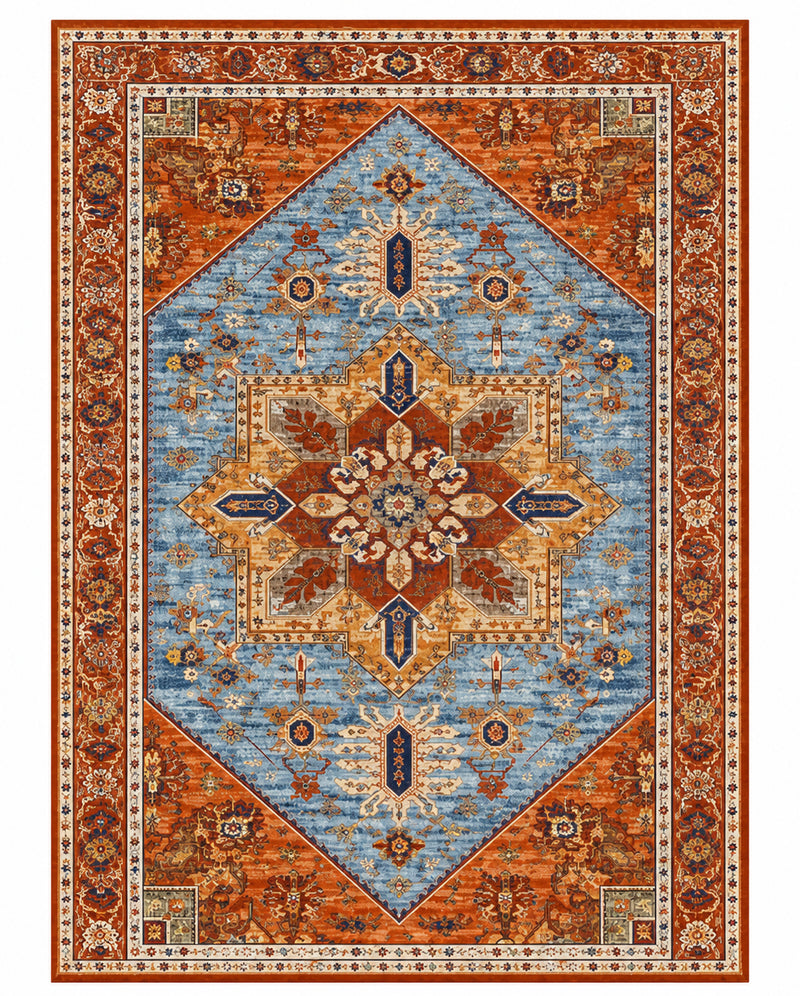 Tapis salon moderne motifs géométriques tons naturels – Ilyan