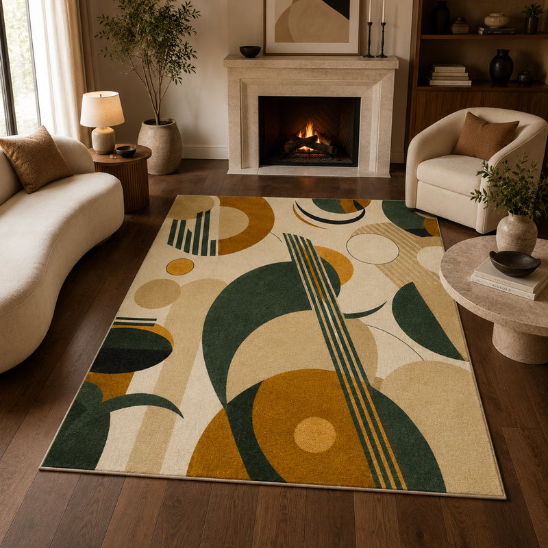 Tapis salon moderne motifs abstraits – Élyra