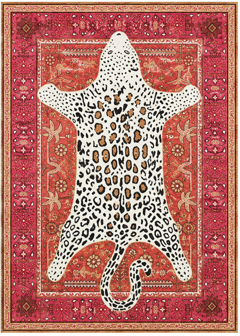 Tapis salon oriental persan motif léopard – Leona