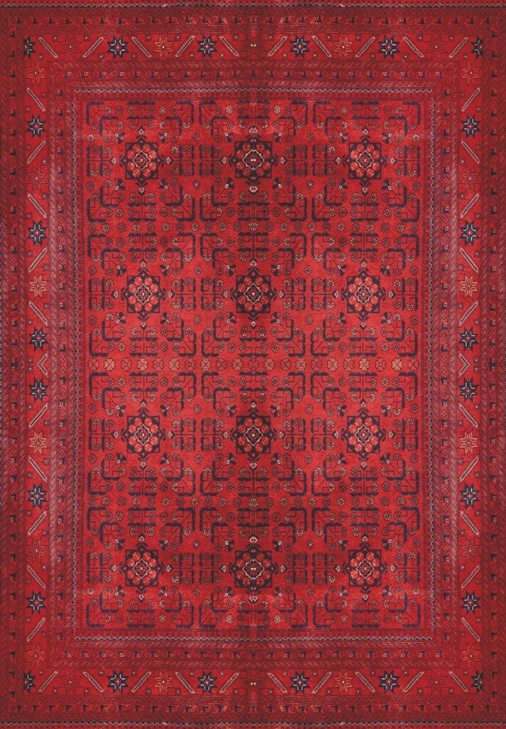 Tapis salon afghan rouge – Zahra