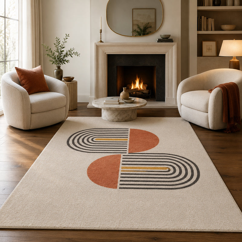 Tapis salon moderne motifs géométriques – Solaya