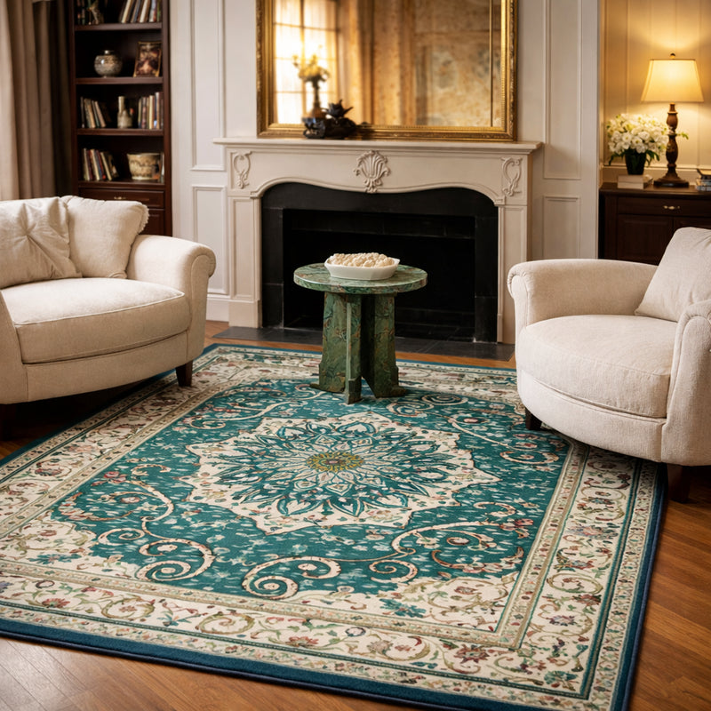 Tapis salon berbère motifs floraux – Naëlya