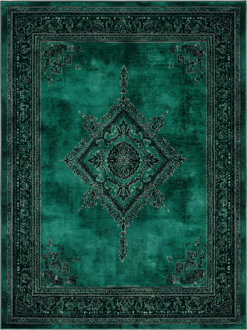 Tapis salon persan vert – Malika
