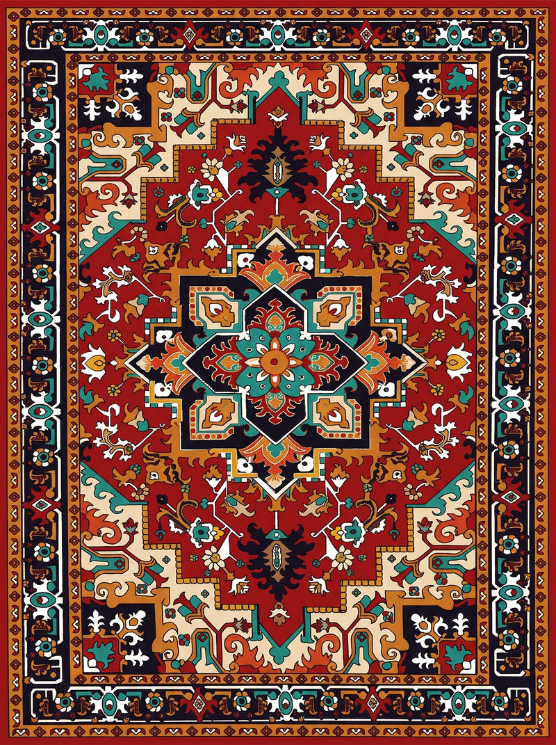 Tapis salon persan – Fleur