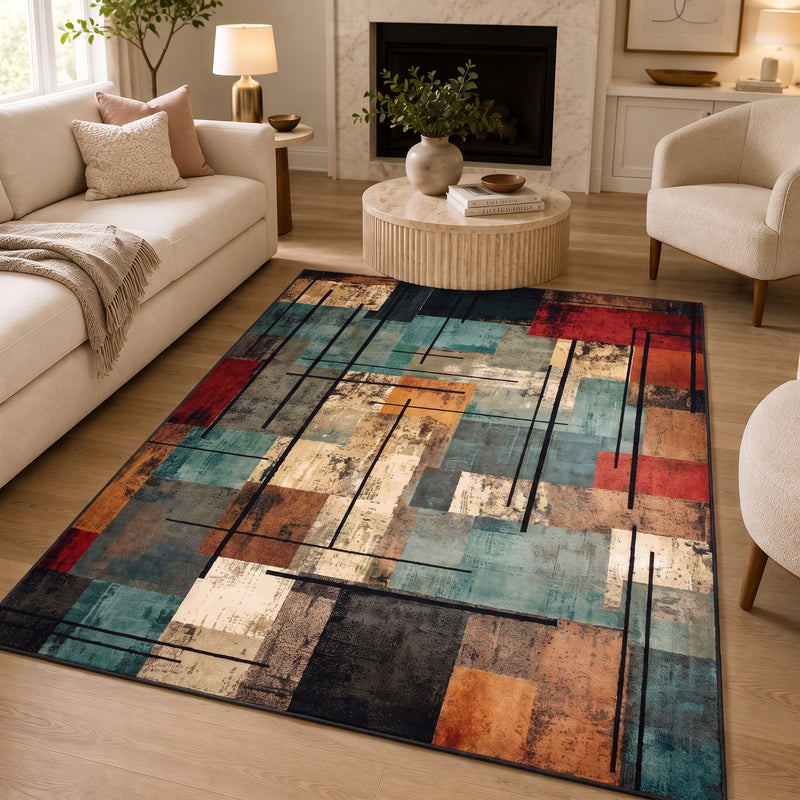 Tapis salon abstrait – Cadence